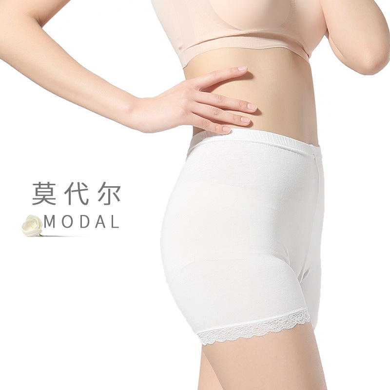 Women's underwear modal plus size lace safety pants leggings anti-exposure boxers three-point non-curling shorts