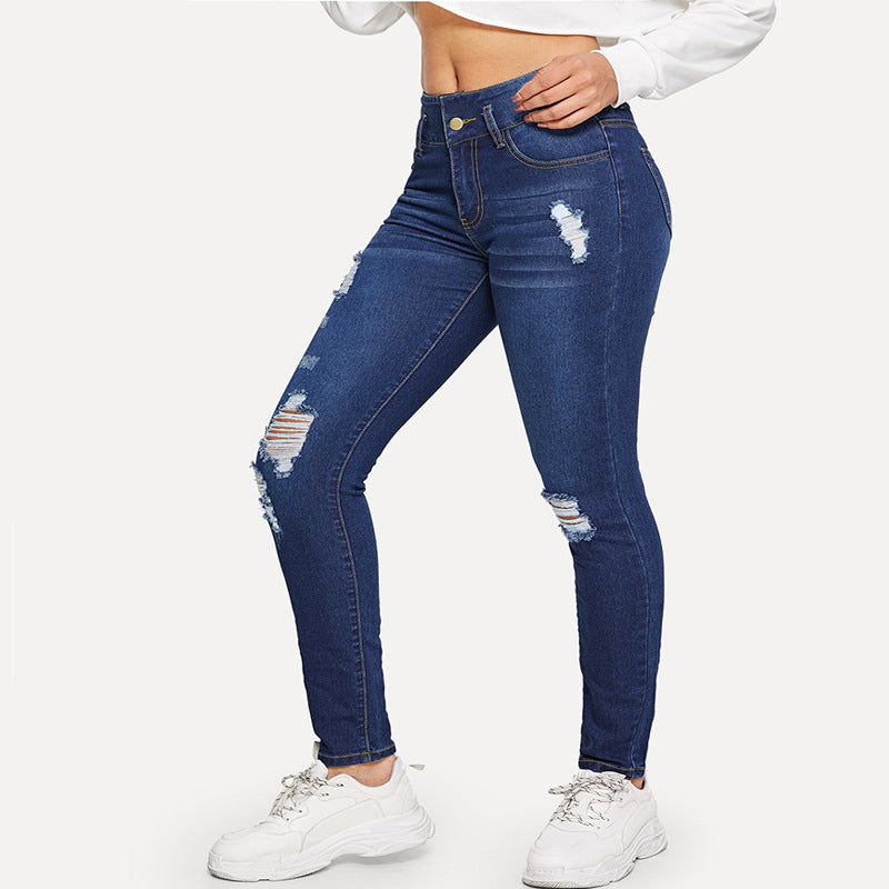 Classic Ripped Slim Jeans – Everyday Essential – Hidden Picks Online