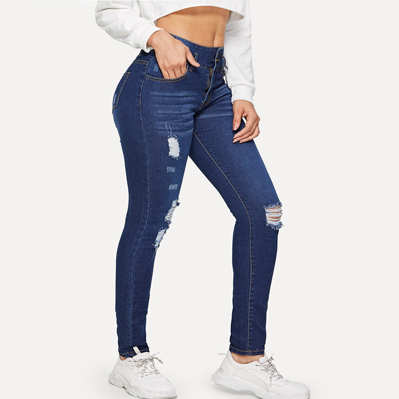 Classic Ripped Slim Jeans – Everyday Essential – Hidden Picks Online