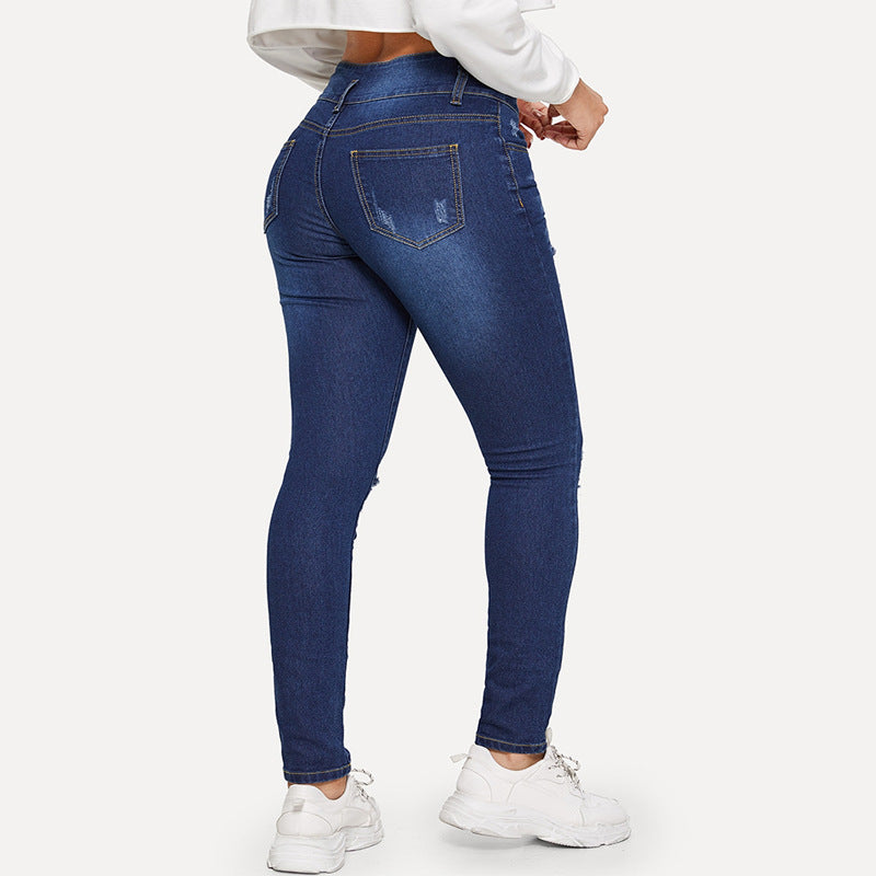 Classic Ripped Slim Jeans – Everyday Essential – Hidden Picks Online