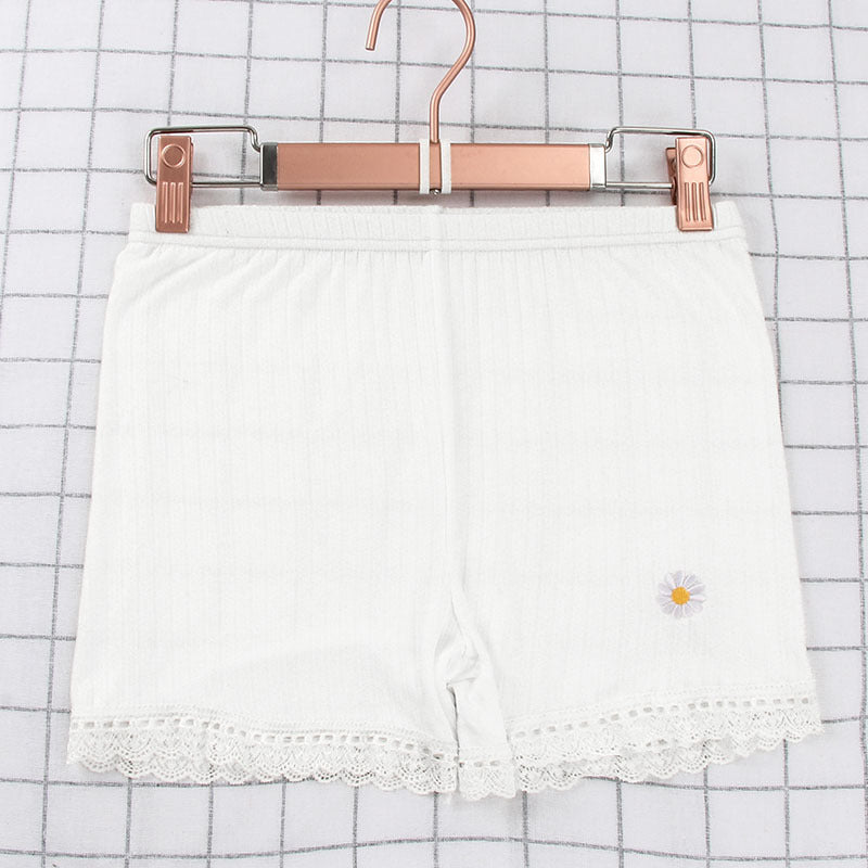 Women's underwear modal plus size lace safety pants leggings anti-exposure boxers three-point non-curling shorts