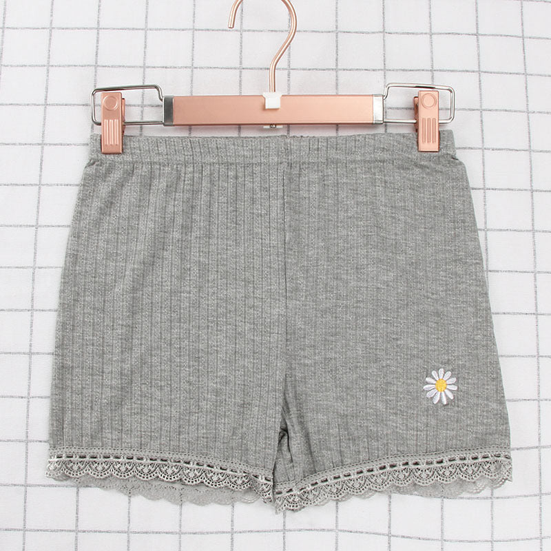Women's underwear modal plus size lace safety pants leggings anti-exposure boxers three-point non-curling shorts