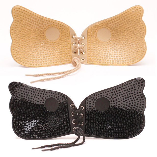 Silicone Chest Stickers Small Chest Large Sling Women's Wedding Dress Invisible Bra Flat Chest Gathering Upper Bracing Thin Breast Stickers Wholesale