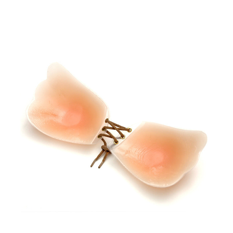 Silicone Chest Stickers Small Chest Large Sling Women's Wedding Dress Invisible Bra Flat Chest Gathering Upper Bracing Thin Breast Stickers Wholesale