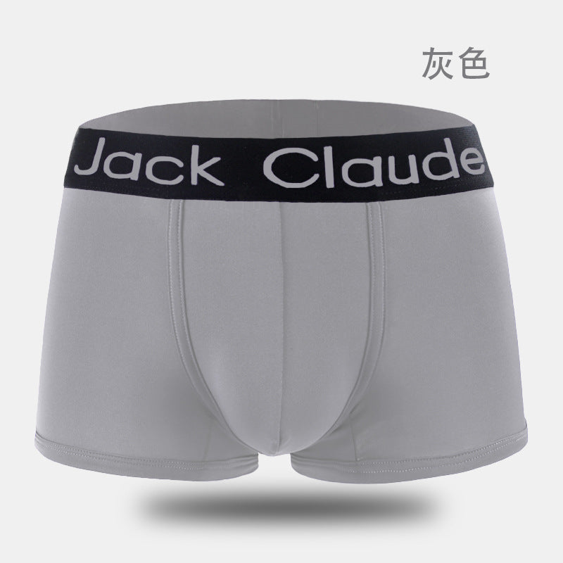 Foreign trade cross-border transparent bag simple men's underwear fiber boxers mid waist plus size manufacturer AliExpress wish