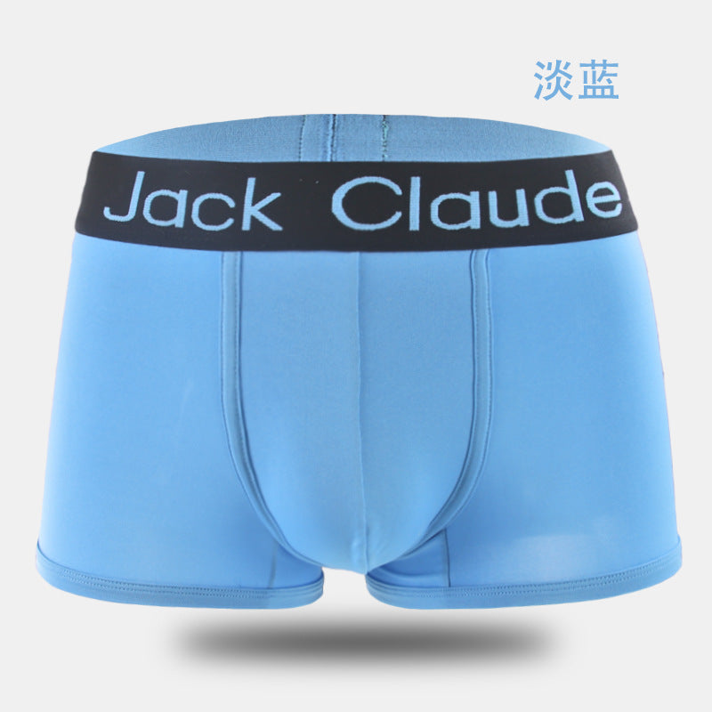 Foreign trade cross-border transparent bag simple men's underwear fiber boxers mid waist plus size manufacturer AliExpress wish