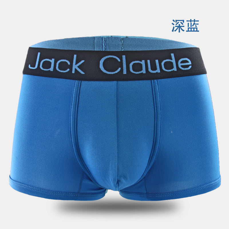 Foreign trade cross-border transparent bag simple men's underwear fiber boxers mid waist plus size manufacturer AliExpress wish