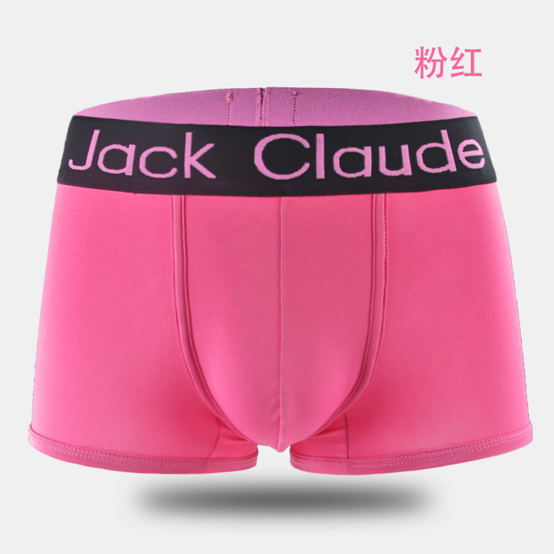 Foreign trade cross-border transparent bag simple men's underwear fiber boxers mid waist plus size manufacturer AliExpress wish