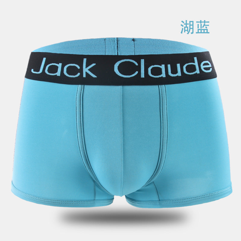 Foreign trade cross-border transparent bag simple men's underwear fiber boxers mid waist plus size manufacturer AliExpress wish