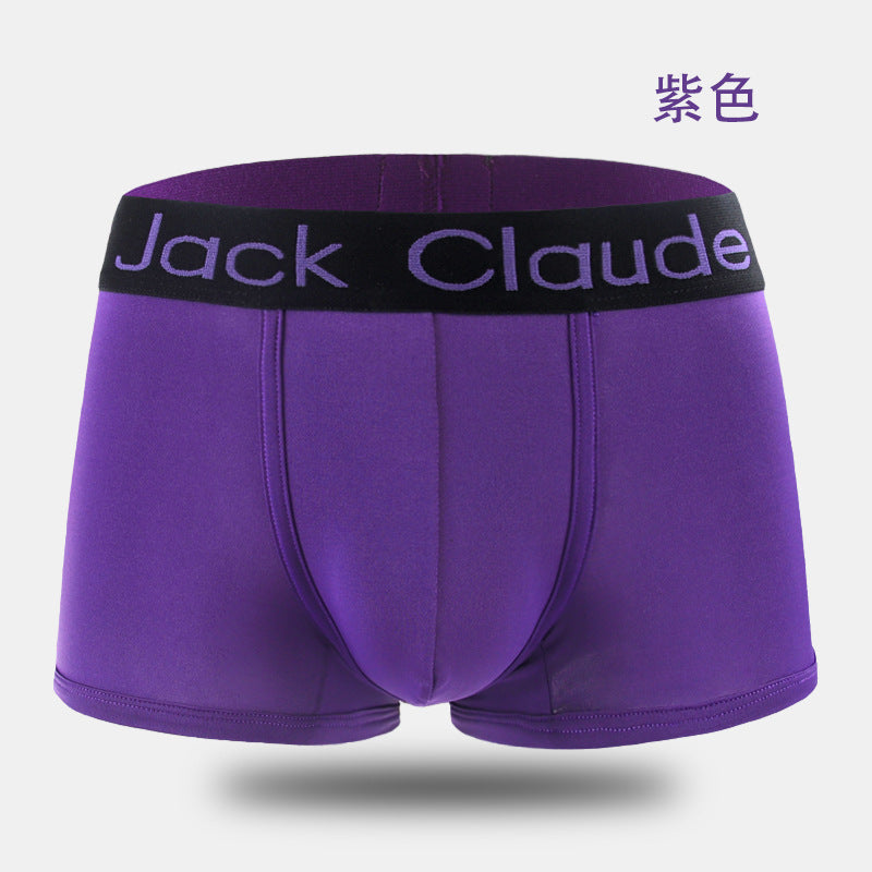 Foreign trade cross-border transparent bag simple men's underwear fiber boxers mid waist plus size manufacturer AliExpress wish