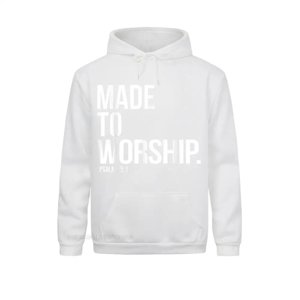 Made to Worship Christian Hoodie – Psalm 95:1 Faith-Based Sweatshirt