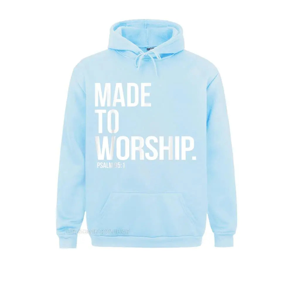 Made to Worship Christian Hoodie – Psalm 95:1 Faith-Based Sweatshirt