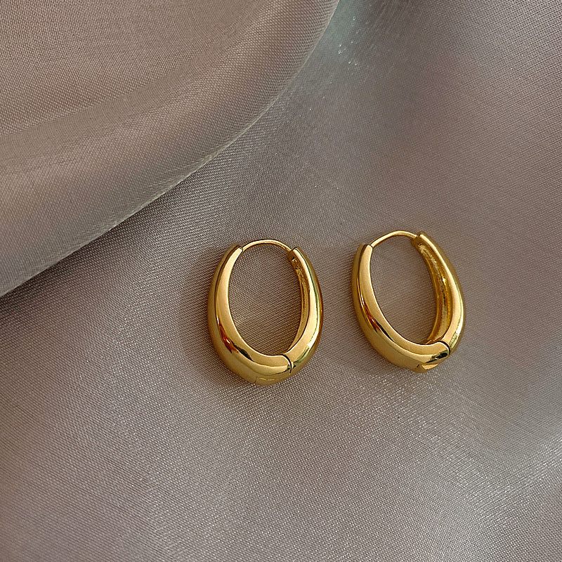Korean Retro Elegant Earrings 2025 New Trendy Internet Celebrity Simple Cold Style Earrings Women's Ear Jewelry
