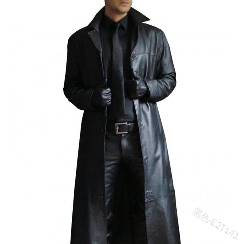 Slim-Fit PU Leather Windbreaker Jacket – Hidden Picks Online