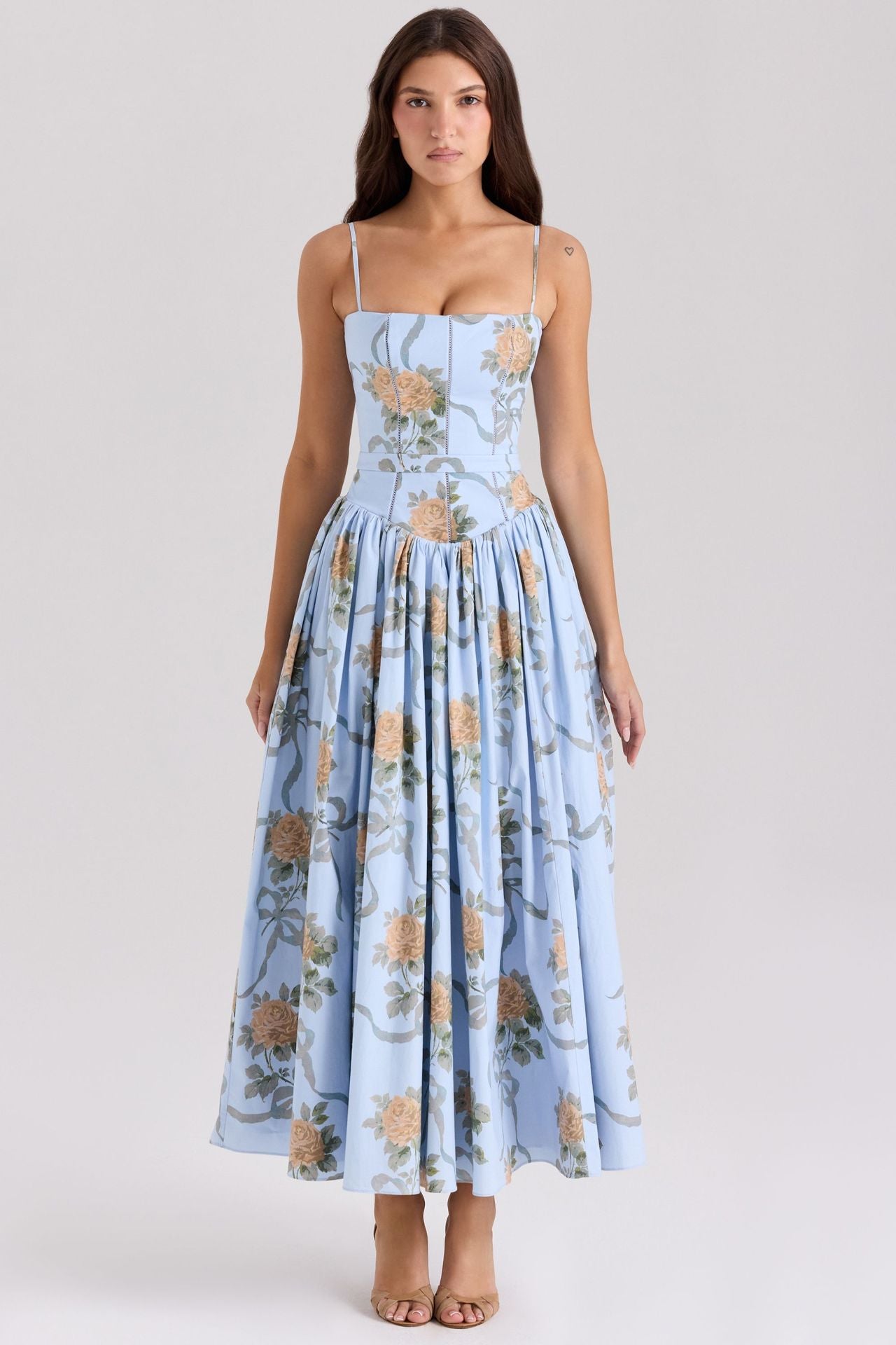 French Floral Spaghetti-Strap Slip Dress – Hidden Picks Online