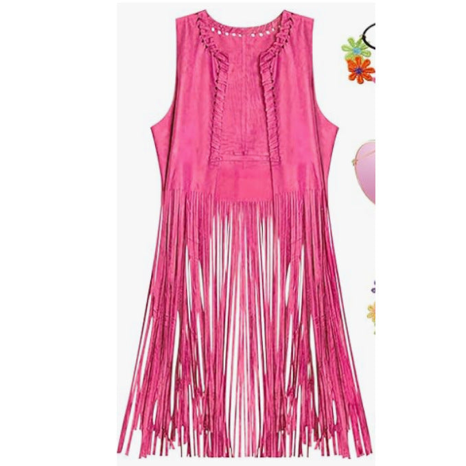 Suede Tassel Sleeveless Vest Jacket – Hidden Picks Online