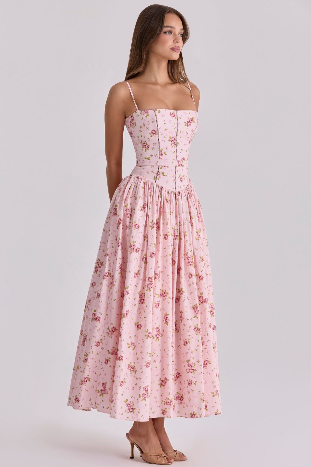 French Floral Spaghetti-Strap Slip Dress – Hidden Picks Online