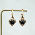 Chinese-Style Heart Pendant Earrings – Elegant Peach Heart Studs – Hidden Picks Online