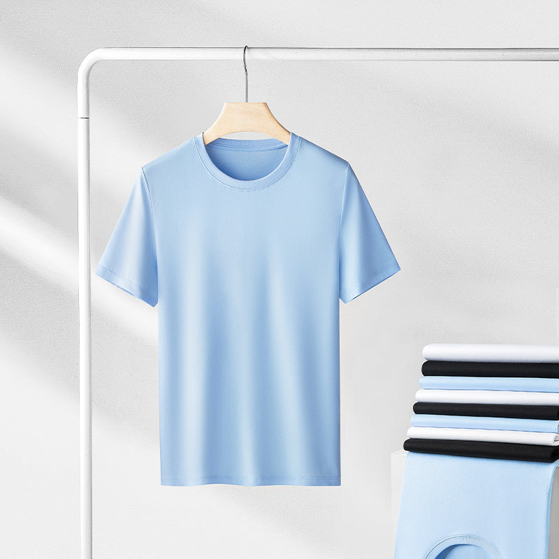 S-6XL plus size Cotton Short-sleeved White Small T-shirt Round Neck Tshirt Children's Wear Xinjiang Long-staple Cotton Casual Top