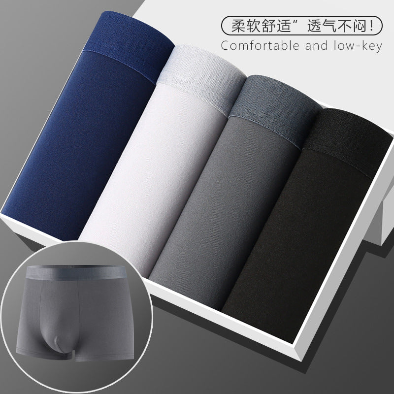 [New Explosions] Men's Underwear Men's Boxer Youth Mid-Waist Boxer Male plus size Shorts Shorts Head