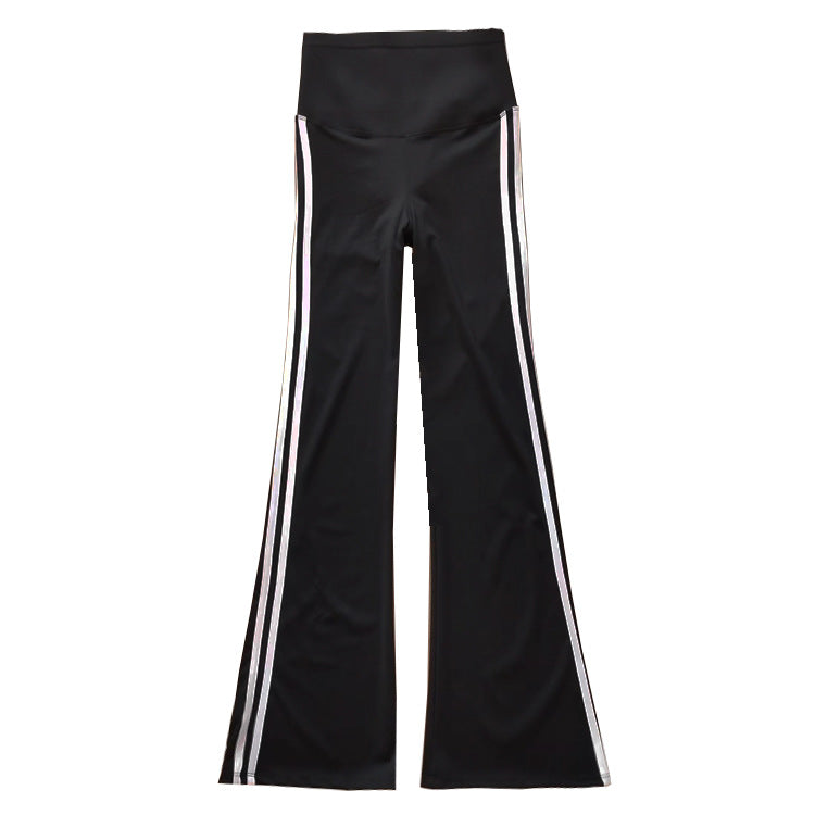 High-Waist Striped Boot-Cut Flare Pants – Hidden Picks Online