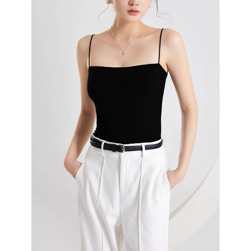 Built-In Bra Pleated Camisole – Summer Essential – Hidden Picks Online