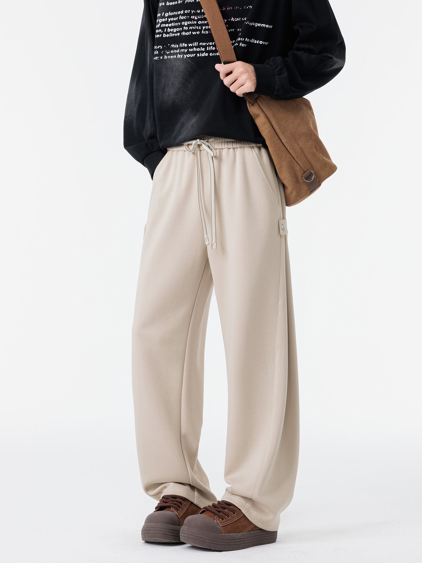 Plus-Size Straight-Leg Draped Casual Pants – Hidden Picks Online