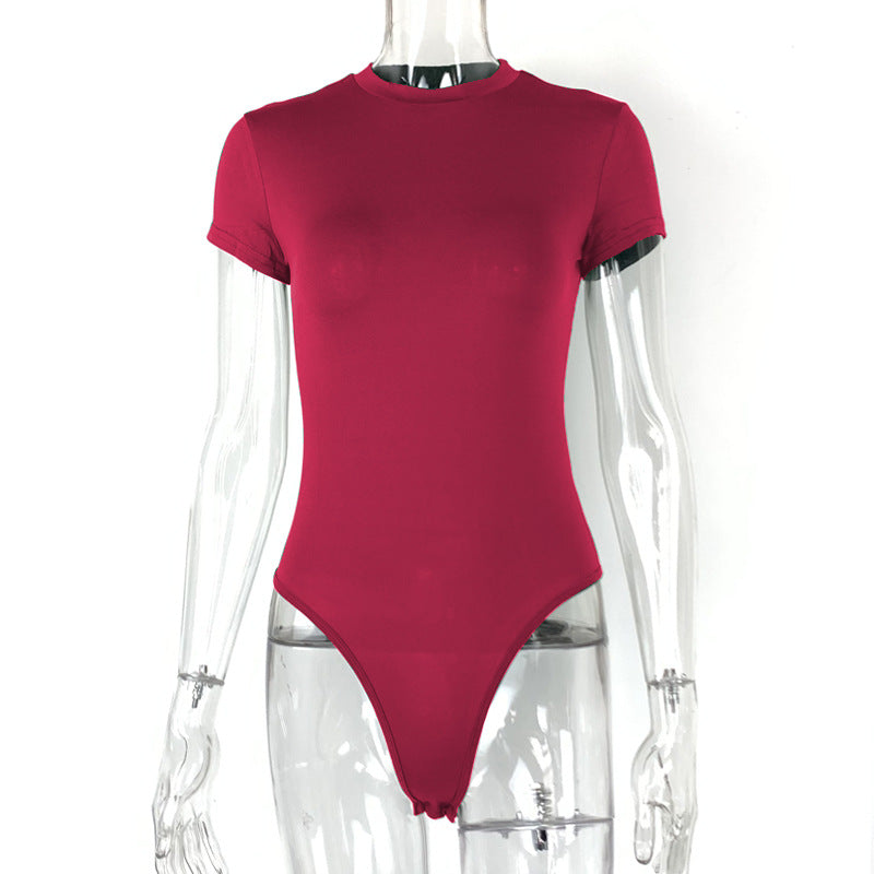 Short-Sleeve Fitted Jumpsuit Bodysuit – Hidden Picks Online