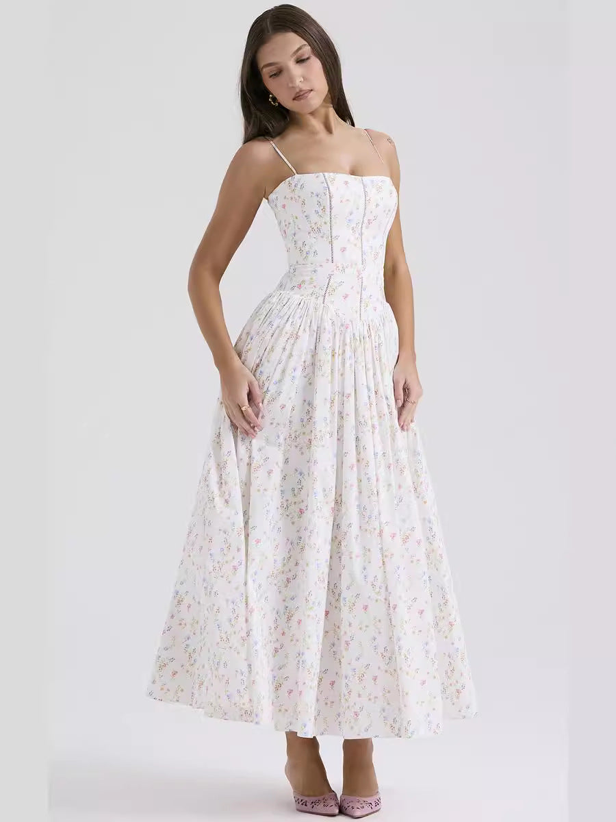 French Floral Spaghetti-Strap Slip Dress – Hidden Picks Online
