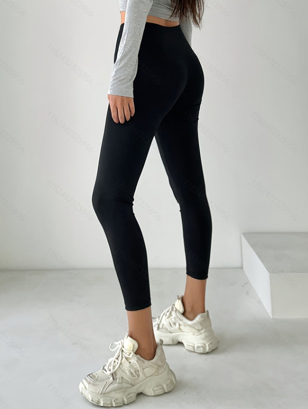 High-Waist Seamless Cropped Leggings – Hidden Picks Online