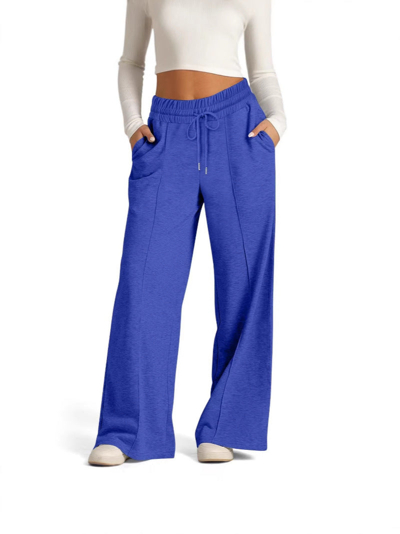 Casual Wide-Leg Drawstring Sweatpants – Hidden Picks Online