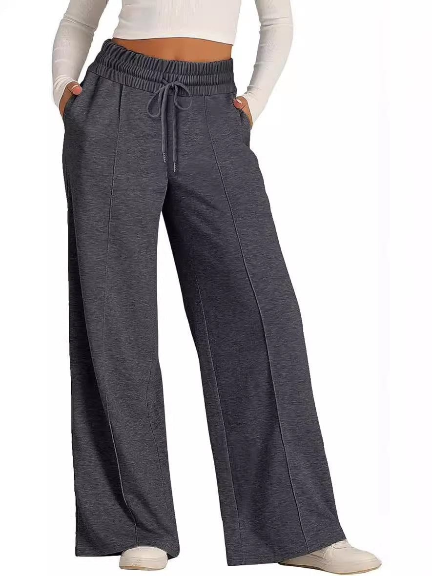 Casual Wide-Leg Drawstring Sweatpants – Hidden Picks Online