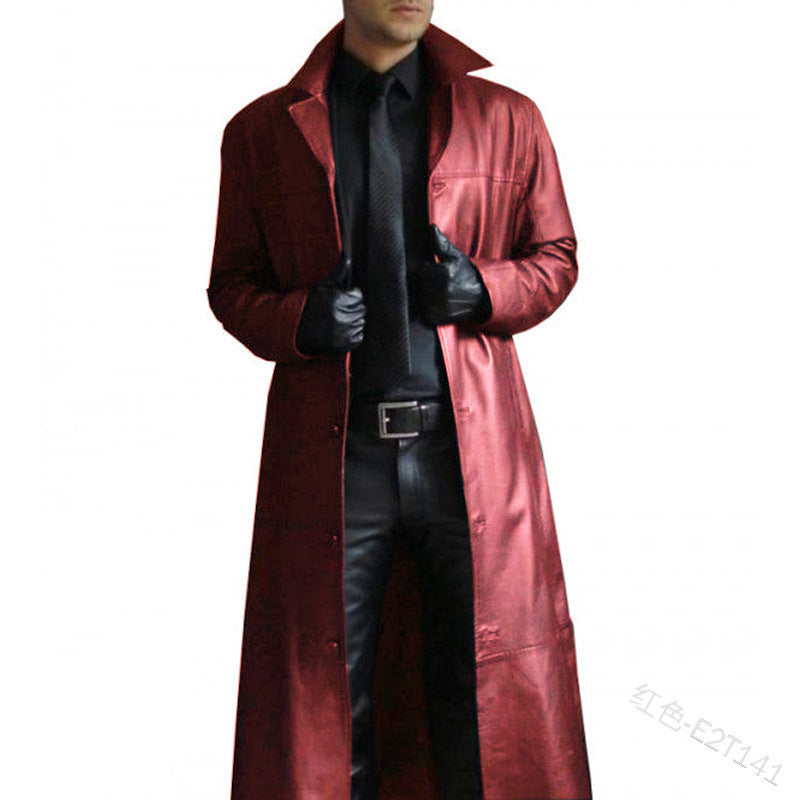 Slim-Fit PU Leather Windbreaker Jacket – Hidden Picks Online