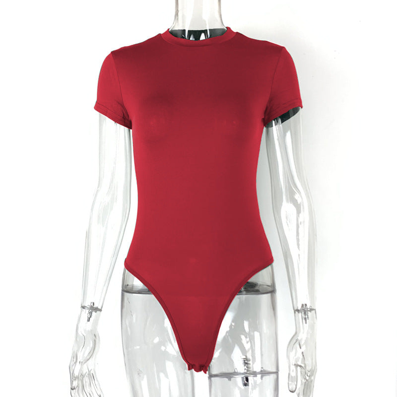 Short-Sleeve Fitted Jumpsuit Bodysuit – Hidden Picks Online