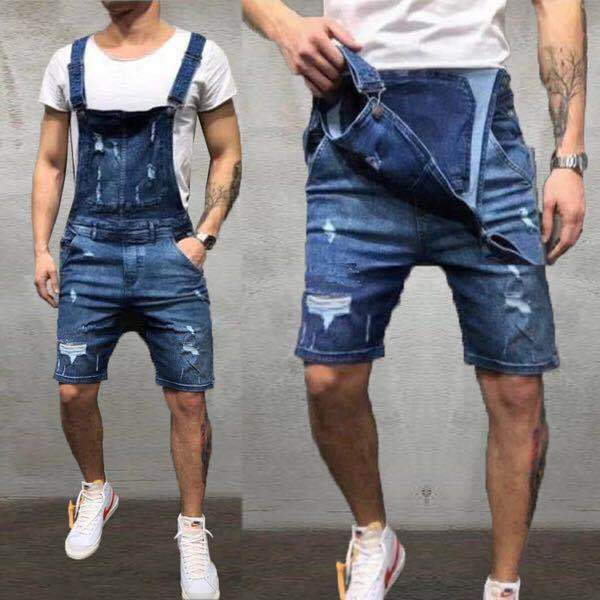 Ripped Strap-Detail Denim Shorts – Hidden Picks Online