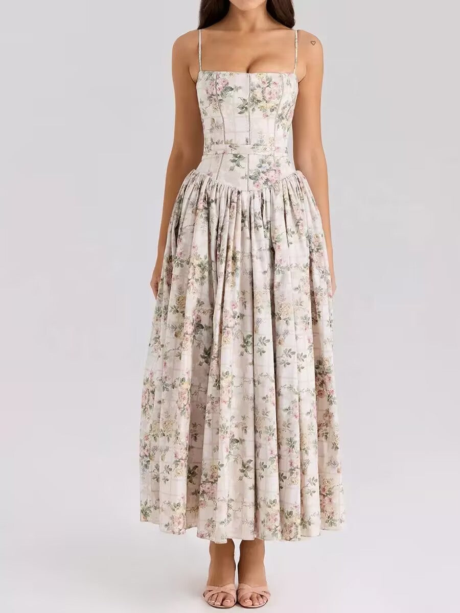 French Floral Spaghetti-Strap Slip Dress – Hidden Picks Online