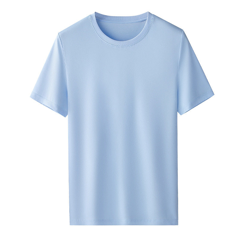 S-6XL plus size Cotton Short-sleeved White Small T-shirt Round Neck Tshirt Children's Wear Xinjiang Long-staple Cotton Casual Top