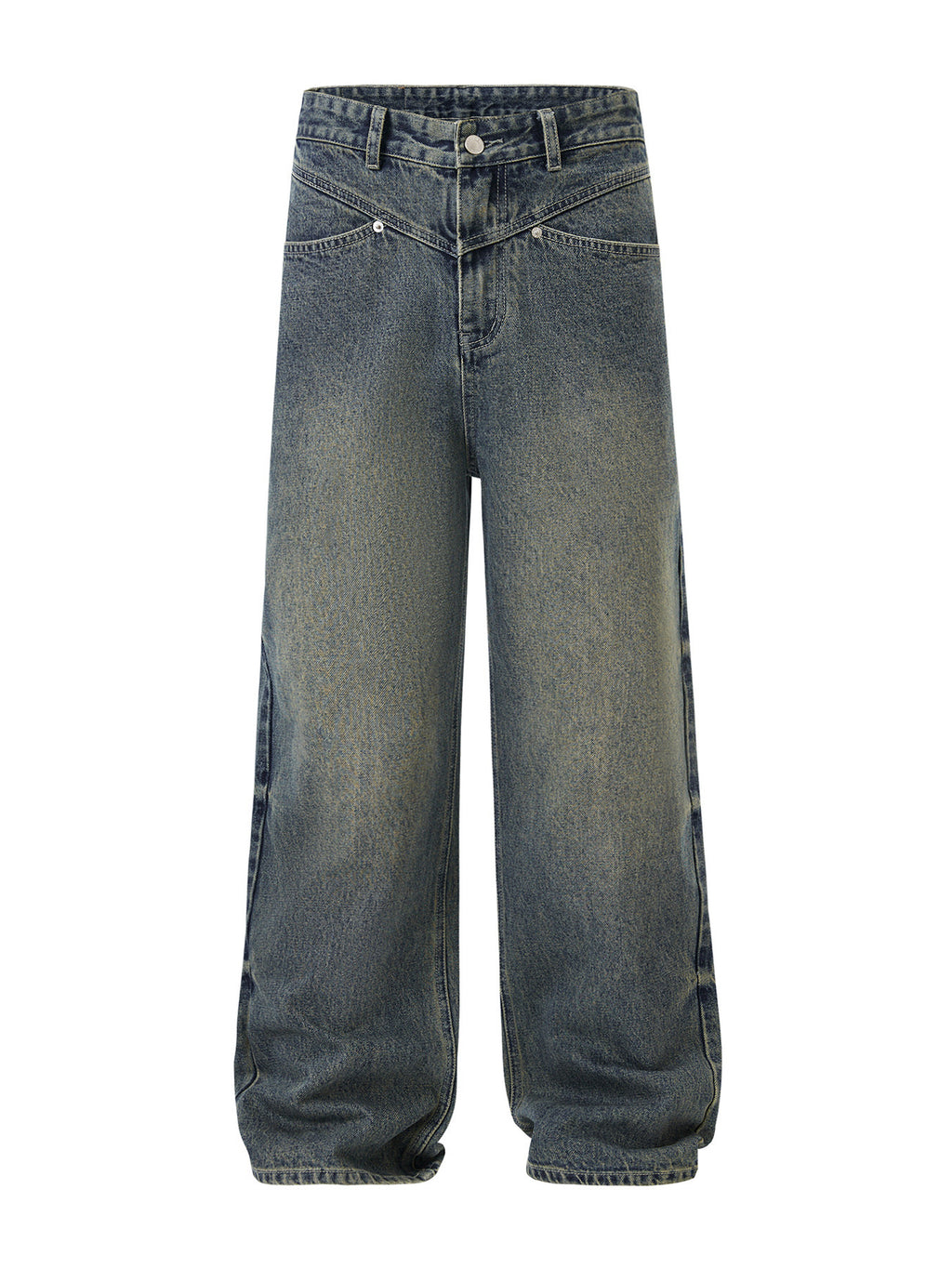 Vintage Tie-Dye Washed Loose Wide-Leg Jeans – Hidden Picks Online