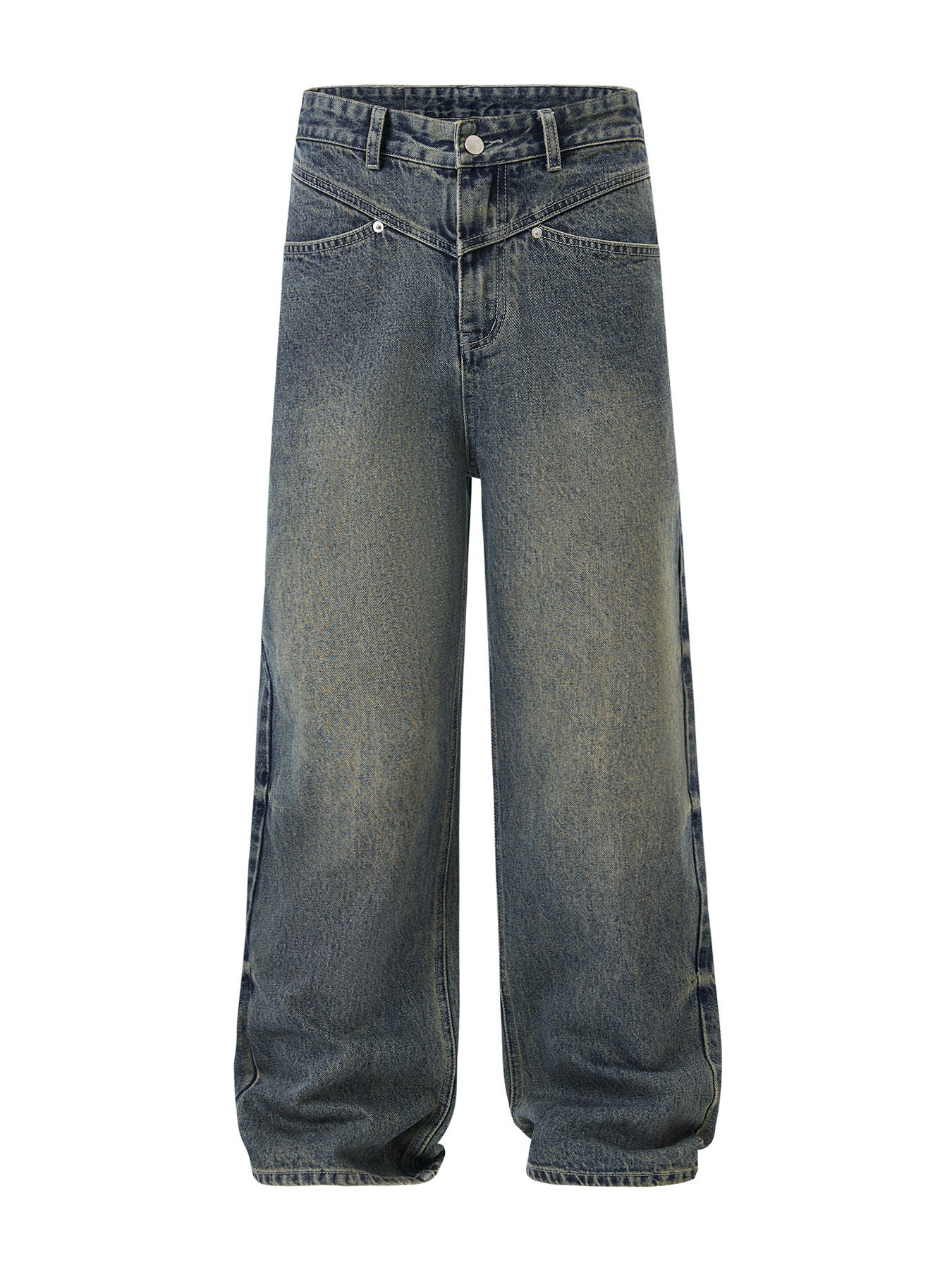 Vintage Tie-Dye Washed Loose Wide-Leg Jeans – Hidden Picks Online