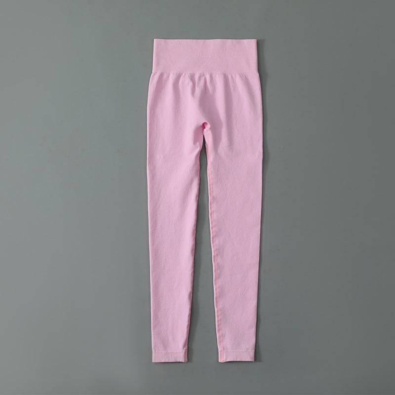 High-Waist Yoga Set – Short Sleeve Top & Hip Pants – Hidden Picks Online