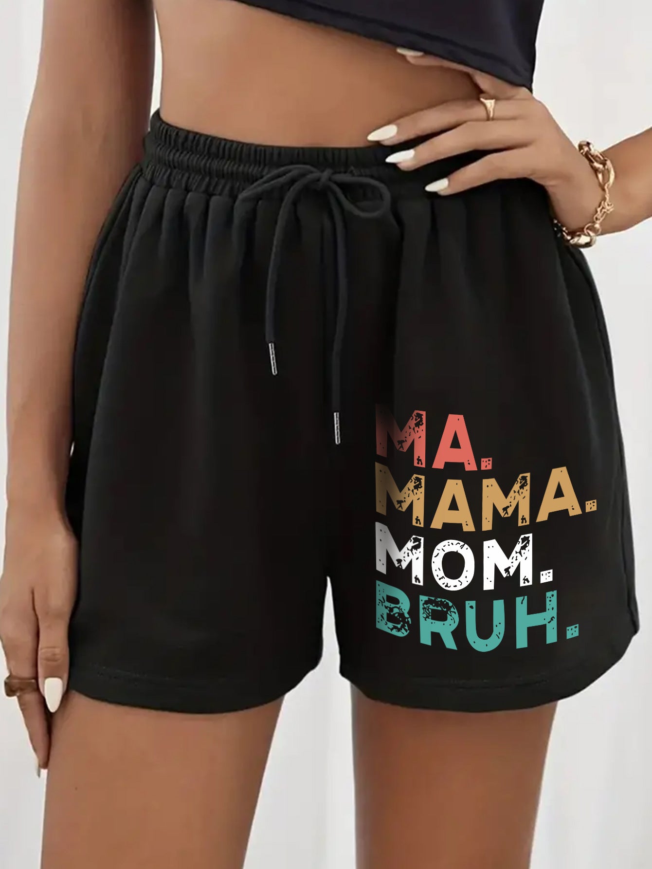 Fashion shorts without pocket, belt, elastic belt, Joker shorts