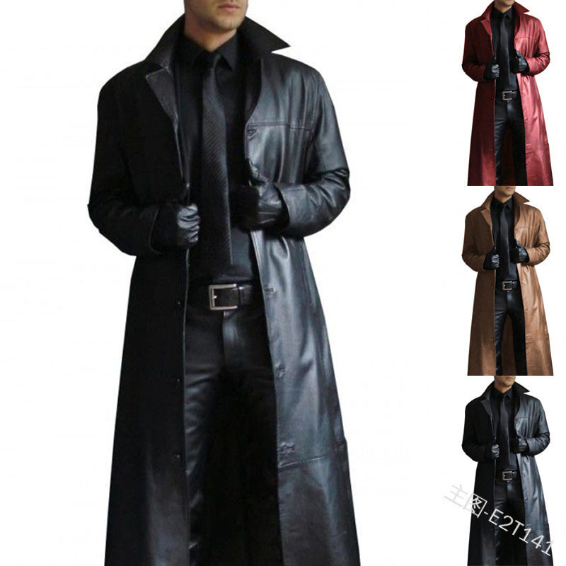 Slim-Fit PU Leather Windbreaker Jacket – Hidden Picks Online
