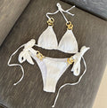 Chain-Detail Split Bikini Swimsuit – Hidden Picks Online