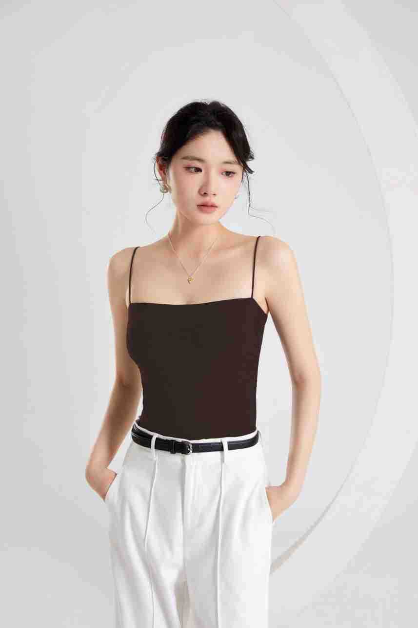 Built-In Bra Pleated Camisole – Summer Essential – Hidden Picks Online
