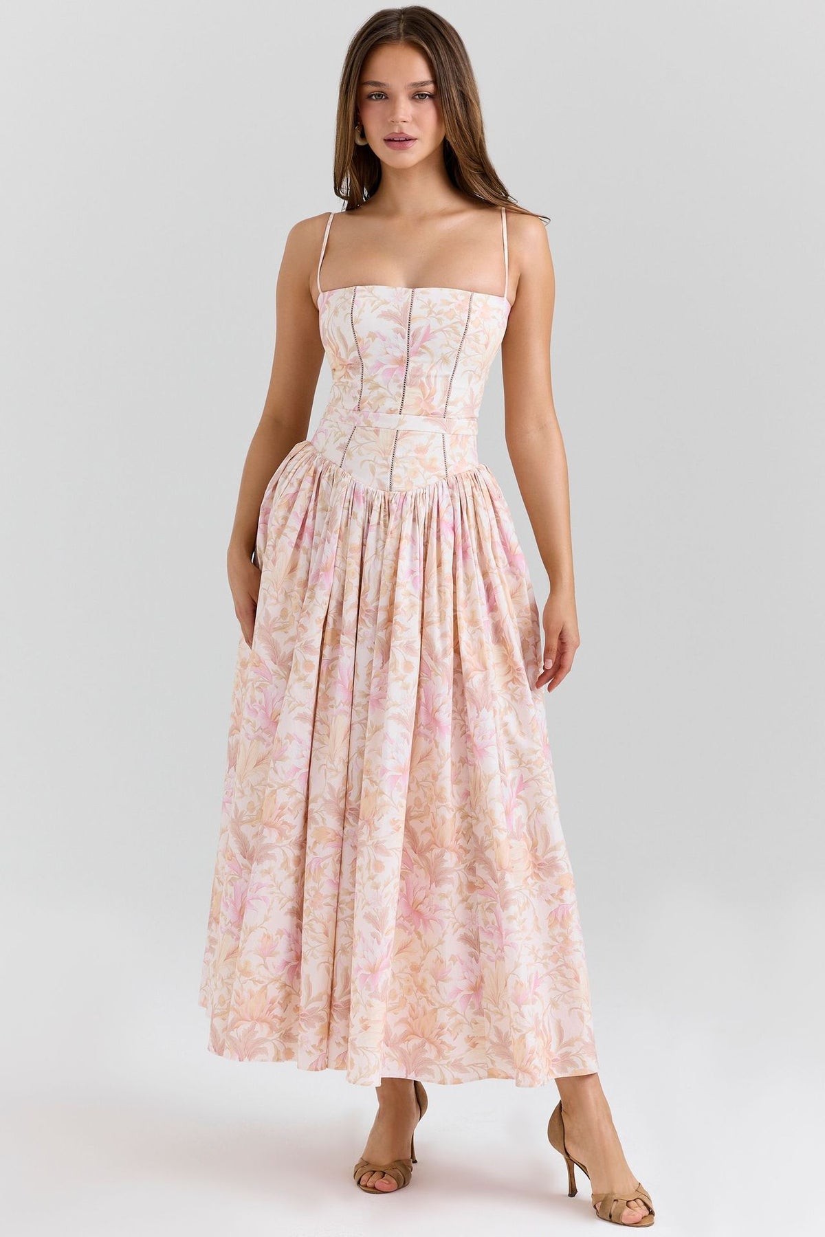 French Floral Spaghetti-Strap Slip Dress – Hidden Picks Online