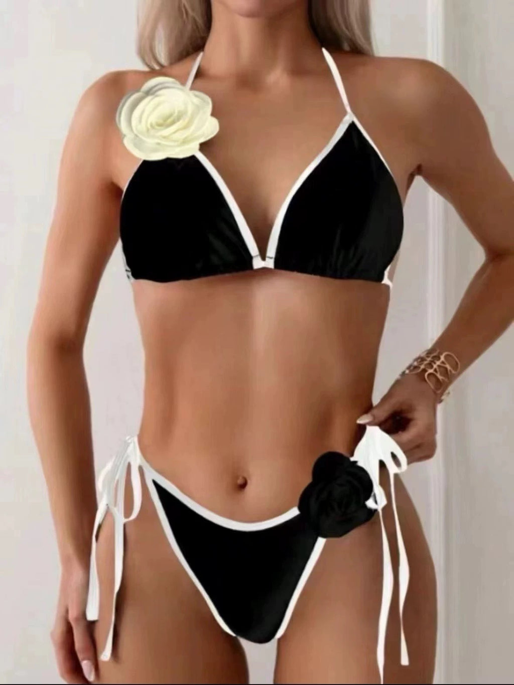 Drawstring Strap Split Bikini – In Stock – Hidden Picks Online