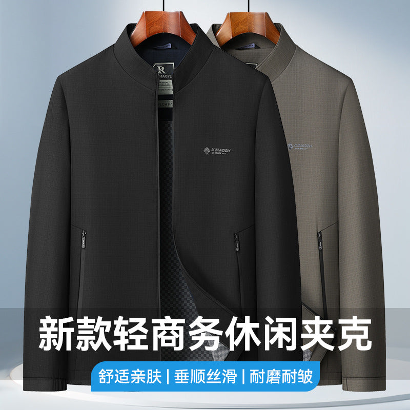 Stand-Collar Business Casual Dad Jacket – Hidden Picks Online