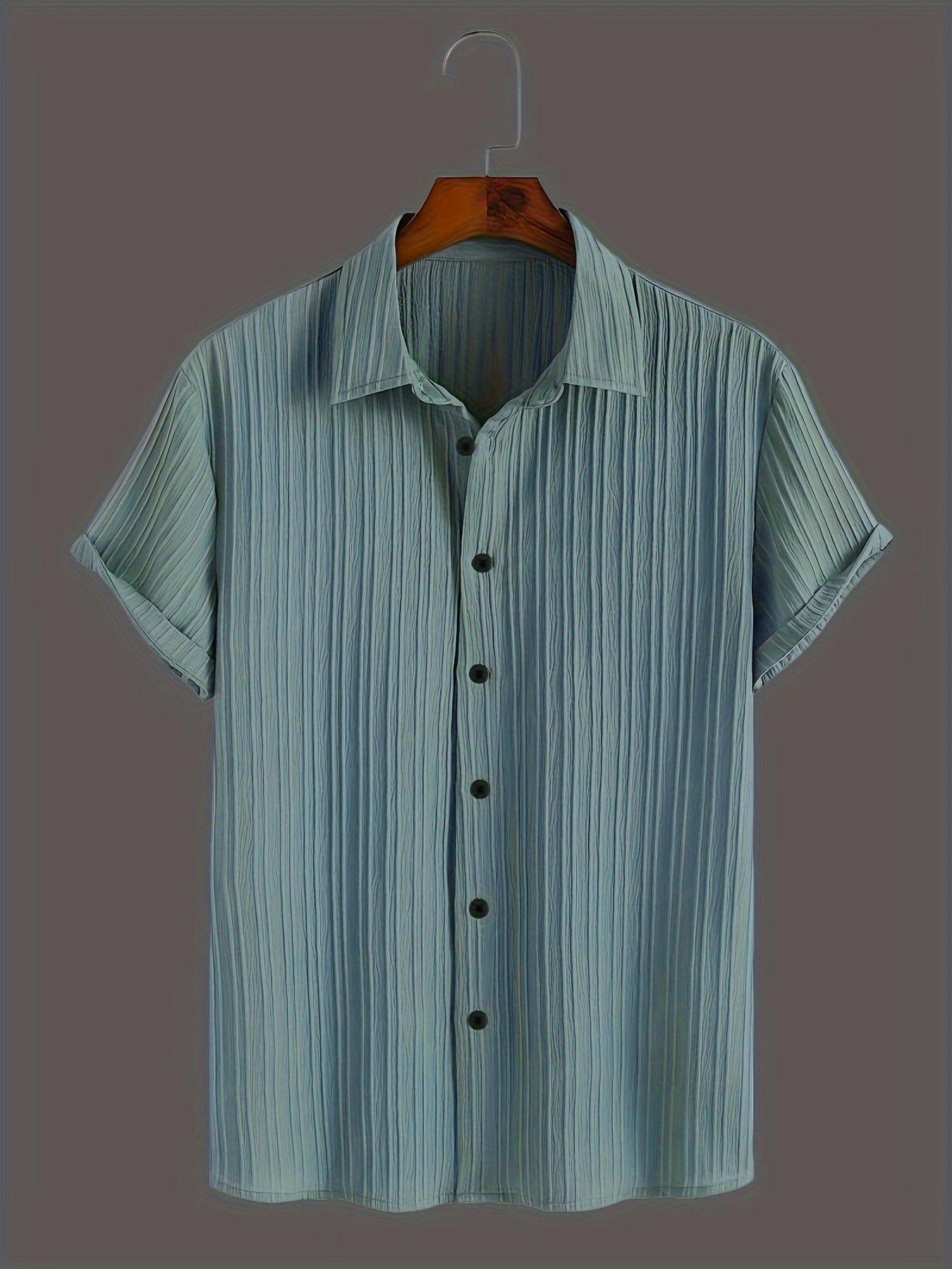 Classic Lapel Solid Color Button-Down Shirt – Hidden Picks Online