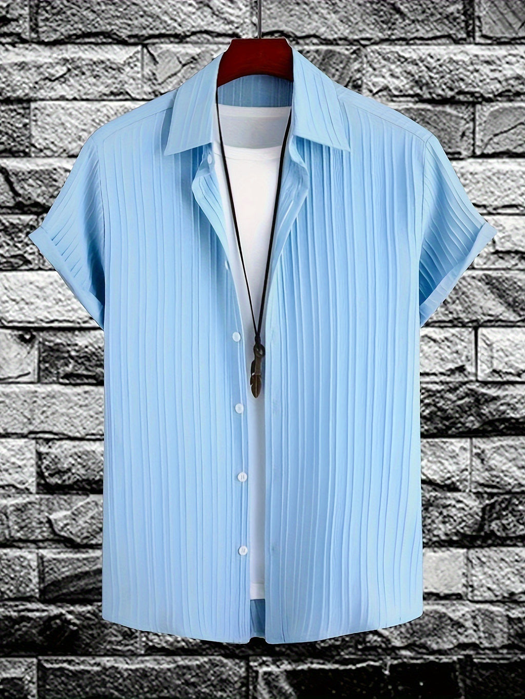 Classic Lapel Solid Color Button-Down Shirt – Hidden Picks Online