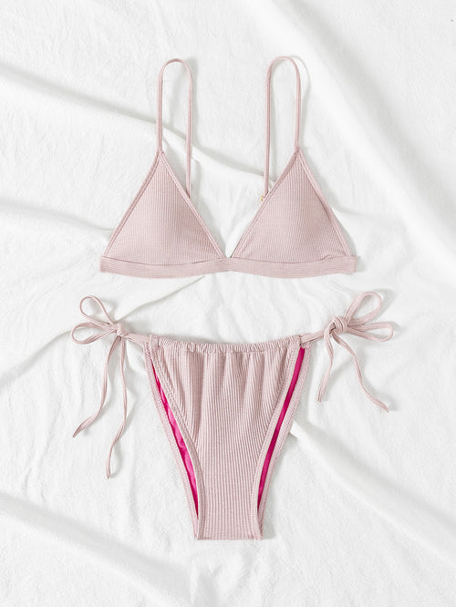 Back-Buckle Halter Sexy Two-Piece Bikini – Hidden Picks Online
